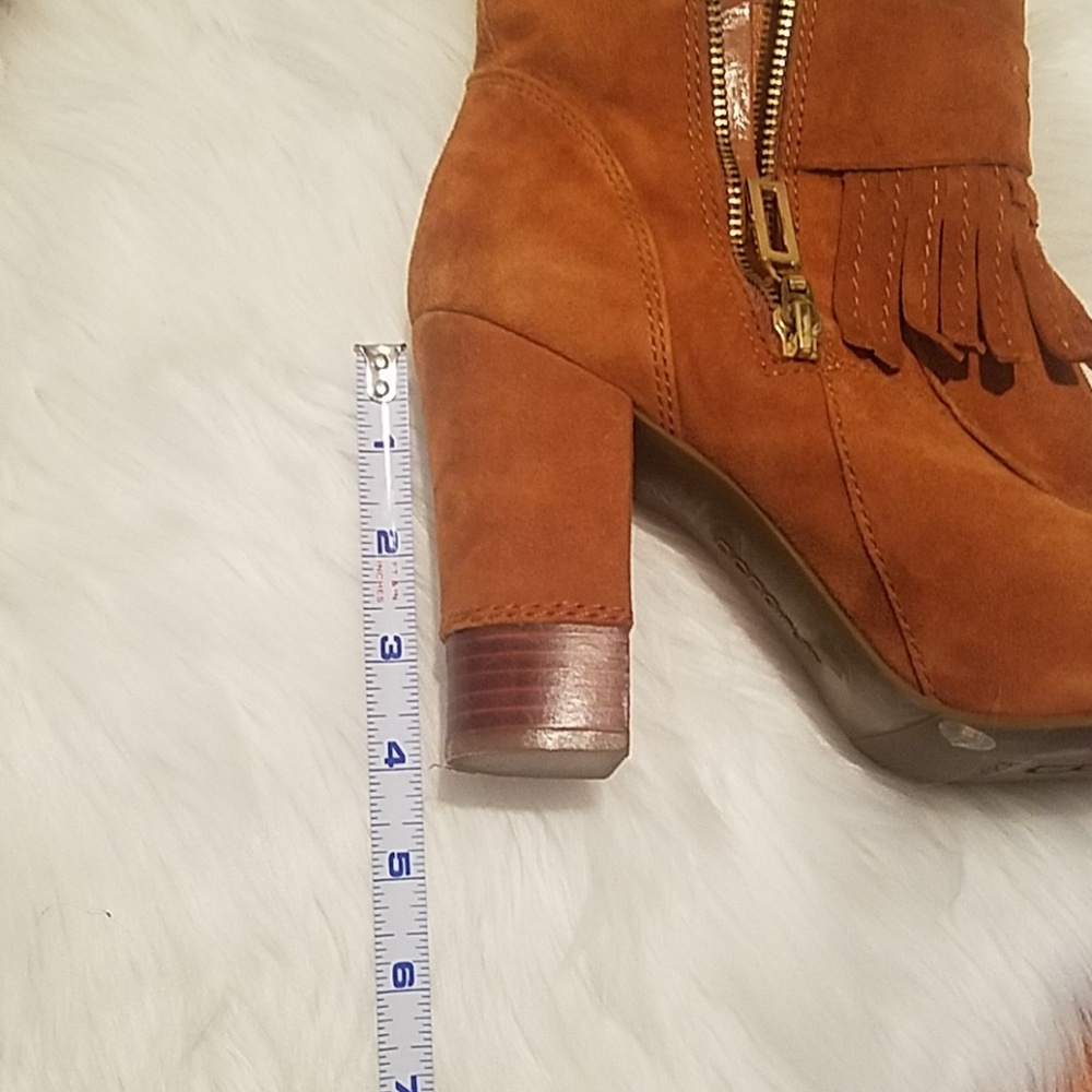 BCBG Brown Suede Fringe Boots - Picture 8 of 8